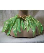 Green Pixie Cape Costume Capelet Fairy Collar Tinker Bell Renaissance Fo... - $252.42 MXN