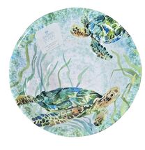 Sigrid Olsen Sea Turtle Serving Bowl Large Melamine Beach Ocean Nautical... - $46.43 CAD