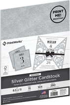 For Holiday School And Craft Projects, Printworks Silver Glitter Cardsto... - £28.29 GBP