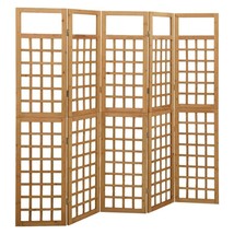 Wooden 3 4 5 6 Panel Room Divider Solid Wood Screen Panel Foldable Wall ... - $109.88+