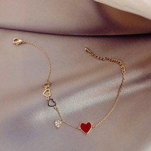 Trendy Exquisite Heart Shiny Charm Bracelets for Women Designer Creativity Jewel - £10.34 GBP