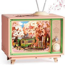 3D Wooden Miniature House Kit Sakura Music Box – Cherry Blossom DIY Model - €66,14 EUR