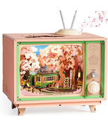 3D Wooden Miniature House Kit Sakura Music Box – Cherry Blossom DIY Model - $77.17