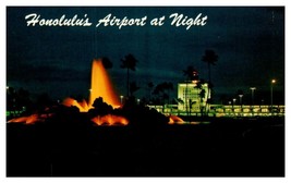 Honolulu International Airport HNL airport at night Hawaii Postcard Posted 1964 - £7.47 GBP