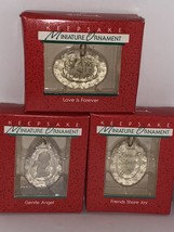 1988 Hallmark Miniature Ornaments Etched Acrylic Christmas Ornaments New - £19.38 GBP