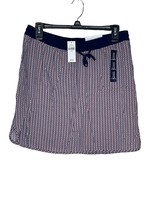 Gap Women&#39;s Skirt Retro Look Geo Print Drawstring Short Stretch White Medium NWT - £17.83 GBP