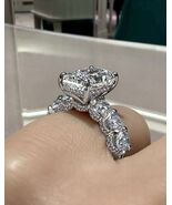 7.50 Ct Radiant Cut Crushed Ice Hidden Halo Solitaire Lab Grown Engageme... - $6,895.04