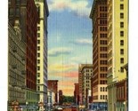 20th Street Looking North Linen Postcard Birmingham Alabama 1951 - $9.90