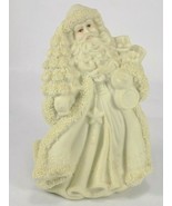 Vtng K&#39;s Collection SANTA FIGURINE CHRISTMAS STATUE St Nick 6&quot; T WHITE P... - $9.49 CAD