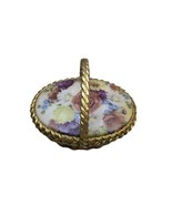 MAX FACTOR HYPNOTIQUE SOLID PERFUME COMPACT BASKET PORCELAIN FLOWERS  1960s - $733.85 MXN