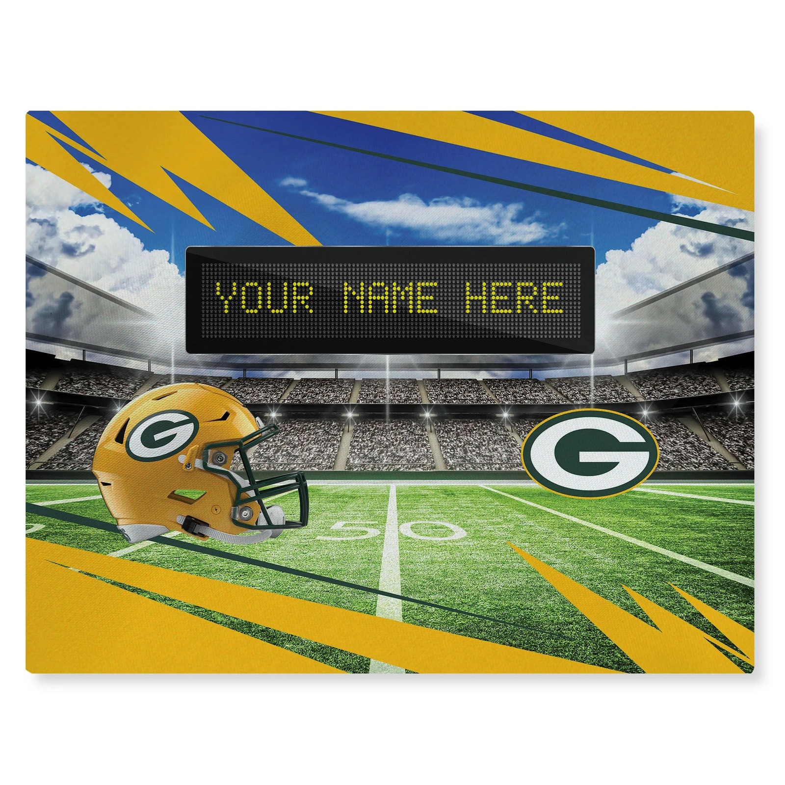 Official NFL Green Bay Packers Personalized 62&quot; x 84&quot; Washable Rug - $199.99