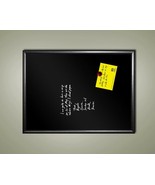 XL Handsome 48&quot; x 36&quot; Framed Magnetic Black Chalk Board, Black Frame Bla... - £84.04 GBP