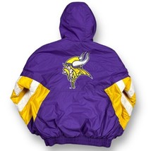 Vintage 90s Minnesota Vikings Starter Jacket pullover NFL Quilted Puffer Small - £70.60 GBP