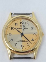 Charles Delon Watch Face Split Color 18K Japanese Quartz Vintage  - £9.07 GBP
