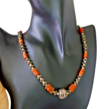 Berber Necklace Silver Coral Moroccan Antique Of Life Bead Vintage Gift For Her - £111.00 GBP