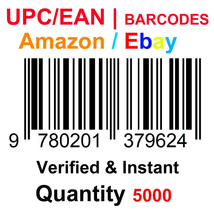 UPC/EAN Barcode Numbers GS1 Product ID for New Listing on Amazon, eBay &amp;... - $5.00+