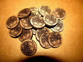 30 KILN DRIED SANDED ETCHED TREE OF LIFE EARRING / WOOD / TAG BLANKS 1&quot; - $12.82