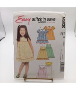 Easy Stitch &#39;N Save Pattern M5020 By McCall&#39;s For Toddler Dresses &amp; Tops... - £11.54 GBP