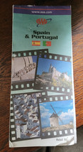 AAA Map Spain And Portugal 2001-2002 Edition Mediterranean Sea Collectible Nice - £7.85 GBP