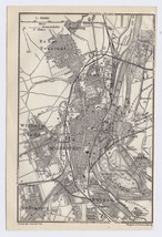 1911 Original Antique Map Of Magdeburg / SAXONY-ANHALT / Germany - £13.63 GBP