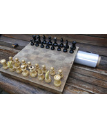 Antique Soviet USSR Wooden Chess Set About 1960 - $83.36