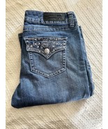 Seven 7 Boot Cut Jeans - Rhinestone Flap Pockets - Mid Rise - Womens Size 10 - $29.00