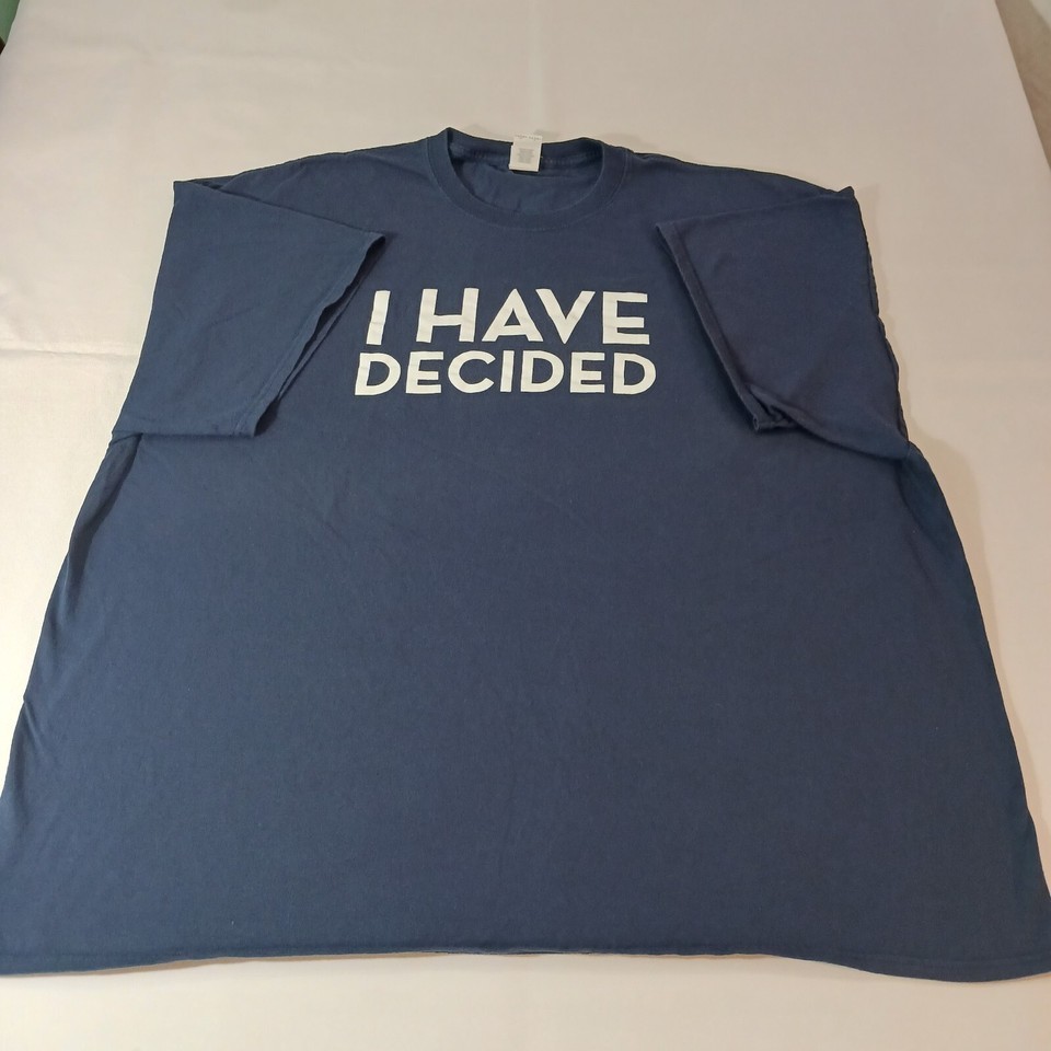 Gildan Heavy Cotton I HAVE DECIDED Men's Blue Short Sleeve Crewneck T-Shirt 4XL Item image 10
