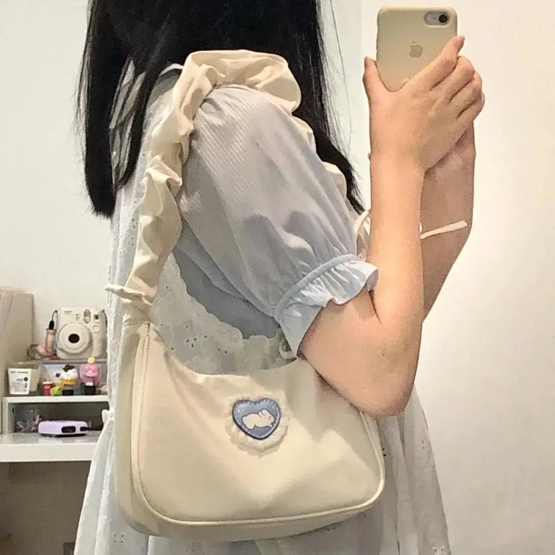 Xiuya Kawaii Handbags for Women Heart  Cute ita  Bag 2023 Autumn Trendyol  Casua - $172.33