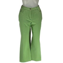 ST JOHN SPORT Marie Gray Classic 5 Pocket Cotton Twill Green Jeans Women... - £53.10 GBP