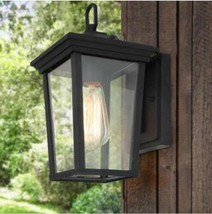 1-Light Outdoor Lantern Sconce Wall Light with Clear Glass for Patio Porch - £57.08 GBP