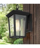 1-Light Outdoor Lantern Sconce Wall Light with Clear Glass for Patio Porch - $97.74 CAD
