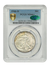 1946-D 50C PCGS/CAC MS66+ - £422.50 GBP