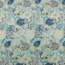 RICHLOOM BALINESE OCEANA BLUE BIRD FLORAL MULTIUSE COTTON FABRIC BY YARD... - £14.39 GBP