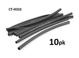 10-Pack Of 6Inch Long 3/16&quot; Heat Shrink Cable Tube/Tubing, - £11.03 GBP