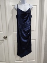 Sexy Bodycon Women Satin Silk High Split Midi Dress Ladies Party Cocktai... - $15.85