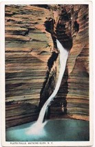 Watkins Glen New York Postcard Pluto Falls Curteich A-52137 1913 - £2.36 GBP