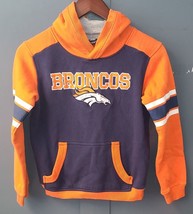 Denver Broncos NFL Team Apparel Youth Embossed Hoodie Pullover Heavy - $13.99