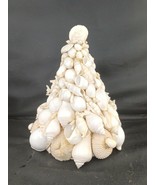 9 In Coastal Sea Shell Topiary Tree Centerpiece Cone Nautical Dated 1979 - $561.60 MXN