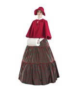 Tabi&#39;s Characters Women&#39;s Red Caroler Dress Theater Costume L - £279.12 GBP