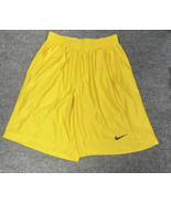 Nike Short Men Medium Yellow Mesh Athletic Basketball Stretch Drawstring... - £10.79 GBP