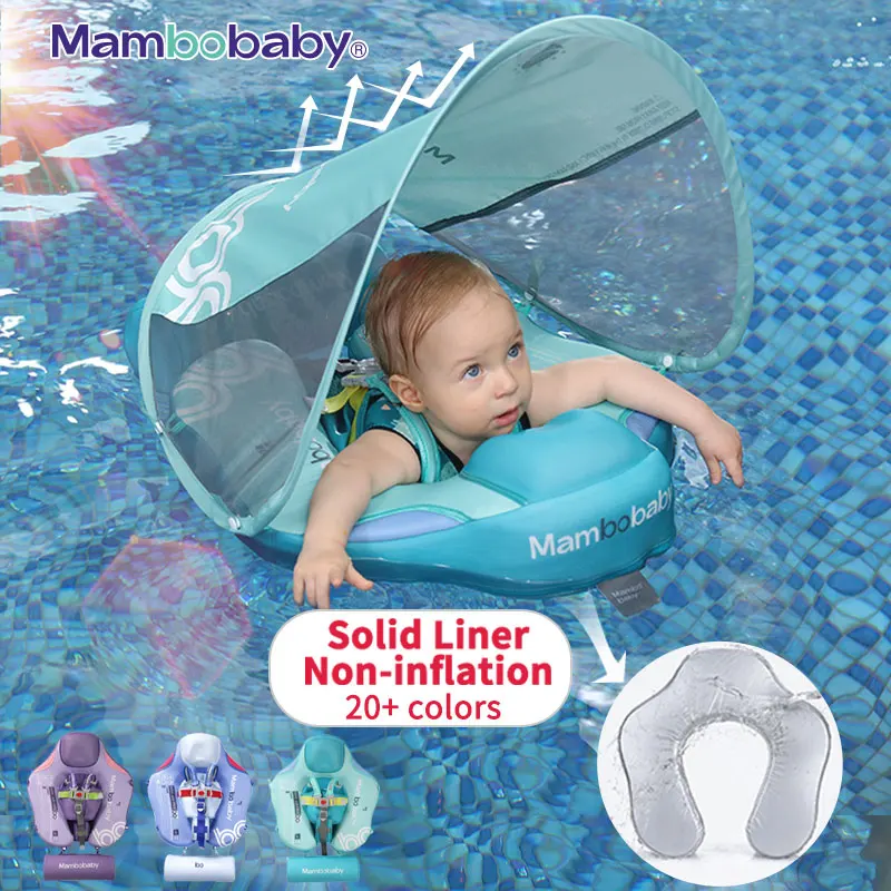 Mambobaby Baby Float With Canopy Swimming Ring For Infant No Inflation Pool - £80.73 GBP+