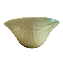 Modern Glass Cabbage Serving Bowl - 7&quot; Tall x 12.5&quot; Wide - Green Floral ... - $22.97