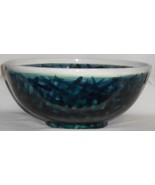 1998 Block CHAOS PATTERN Shades of Green Color LARGE SALAD SERVING BOWL - $931.58 MXN