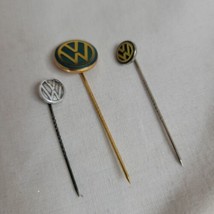 Vintage Lot of 3 Volkswagen Logo Stick Pin Tie Tack Badge  - £17.77 GBP