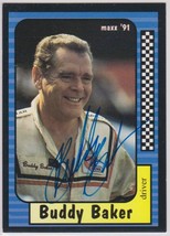 Buddy Baker (d. 2015) Autographed 1991 Maxx NASCAR Racing Card - £15.61 GBP