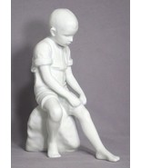 ROYAL COPENHAGEN Figurine #2670-520 BOY on ROCK -- Royal White Collectio... - £46.87 GBP