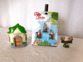 Miniature Gnome Home + Figurines And Accessories Garden Sets 5 Total Pieces NEW - $7.92