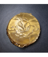 Vtg 1930's Mayfair by Evans Art Deco Mesh Compact Rose Top Double-Sided ... - $125.69