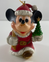 Vintage 3 in Kurt Adler Disney Santa Mickey Mouse Christmas Tree Ornament - $13.85