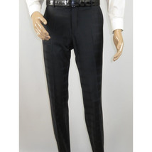 Men Suit BERLUSCONI Turkey 100% Italian Wool Super 180's 3pc Vested #Ber41 Black image 13